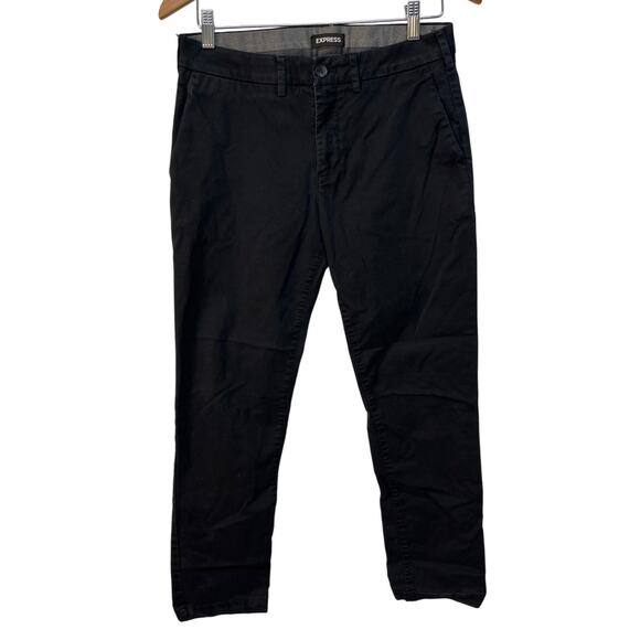 Express‎ Men’s Slim Fit Pants Color Black Size 29x30 Pre-owned - Picture 1 of 13